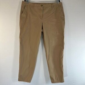 Talbots Womens Size 16 Girlfriend Chino Pants‎ Tan Beige Cotton Blend Casual
